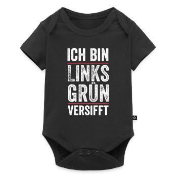Ich bin links grün versifft Aktivist Grüne Stateme - Baby Premium Kurzarmbody - Schwarz - Vorne