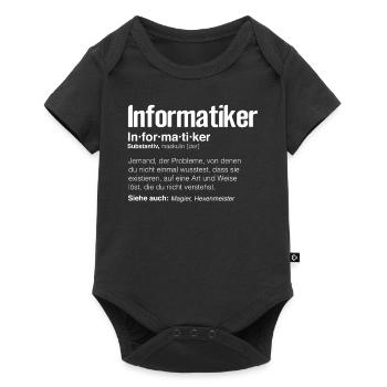 Informatiker Definition, Zauberer, Hexenmeister In - Baby Premium Kurzarmbody - Schwarz - Vorne