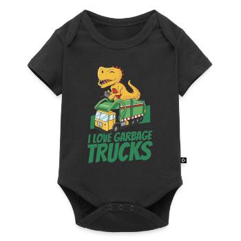 I Love Garbage Trucks - Baby Premium short-sleeve bodysuit - black - Front