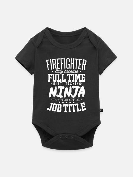 Feuerwehrmann - Baby Premium Kurzarmbody - Schwarz