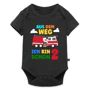 Aus dem Weg Ich bin schon 2 - 2. Geburtstag 2 - Baby Premium Kurzarmbody - Schwarz - Vorne