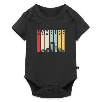 Hamburg Skyline Retro - Baby Premium short-sleeve bodysuit - black - Front