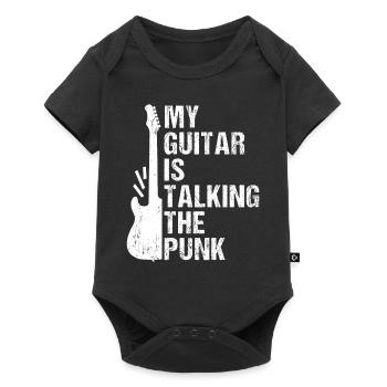 My guitar speaks punk - Baby Premium short-sleeve bodysuit - black - Front