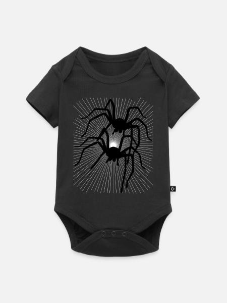 Spider Spiders Animals Crawling Disgust Horror - Baby Premium short-sleeve bodysuit - black