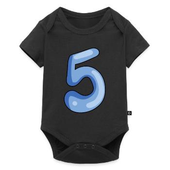 5 - Baby Premium Kurzarmbody - Schwarz - Vorne