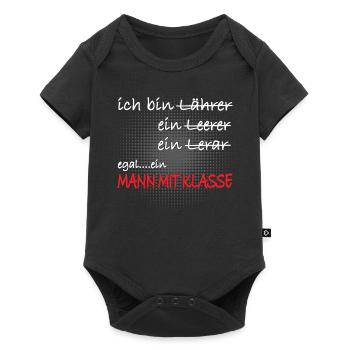 Humorvolles Shirt für den gut gelaunten Lehrer - Baby Premium Kurzarmbody - Schwarz - Vorne