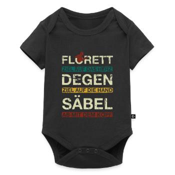 Fechten Fechten - Baby Premium Kurzarmbody - Schwarz - Vorne
