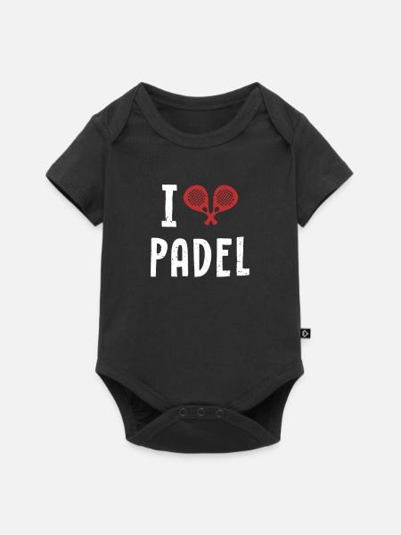 Amo il Padel Padel Tennis Paddle Tennis Padel - Body Premium a maniche corte per neonati  - nero