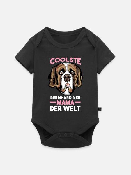 Bernhardiner Bernhardiner Mama - Baby Premium Kurzarmbody - Schwarz