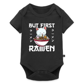 But First Ramen Cat Lover Kitty Owner Japonais - Body à manches courtes Premium Bébé - noir - Devant