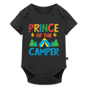 Camping Family Tent Cute Prince Of - Baby Premium short-sleeve bodysuit - black - Front