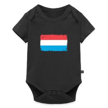 Luxembourg Herzschlag Flagge Vintage Luxembourg - Body à manches courtes Premium Bébé - noir - Devant