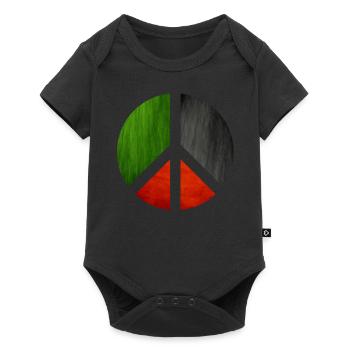 Palästina Frieden Spaß Geschenk - Baby Premium Kurzarmbody - Schwarz - Vorne