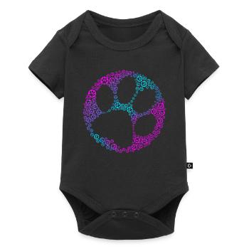 Empreinte de patte Avec de nombreuses empreintes de pattes - Body à manches courtes Premium Bébé - noir - Devant