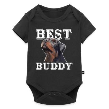 Best Rottweiler Buddy Dog Owner Love - Baby Premium short-sleeve bodysuit - black - Front