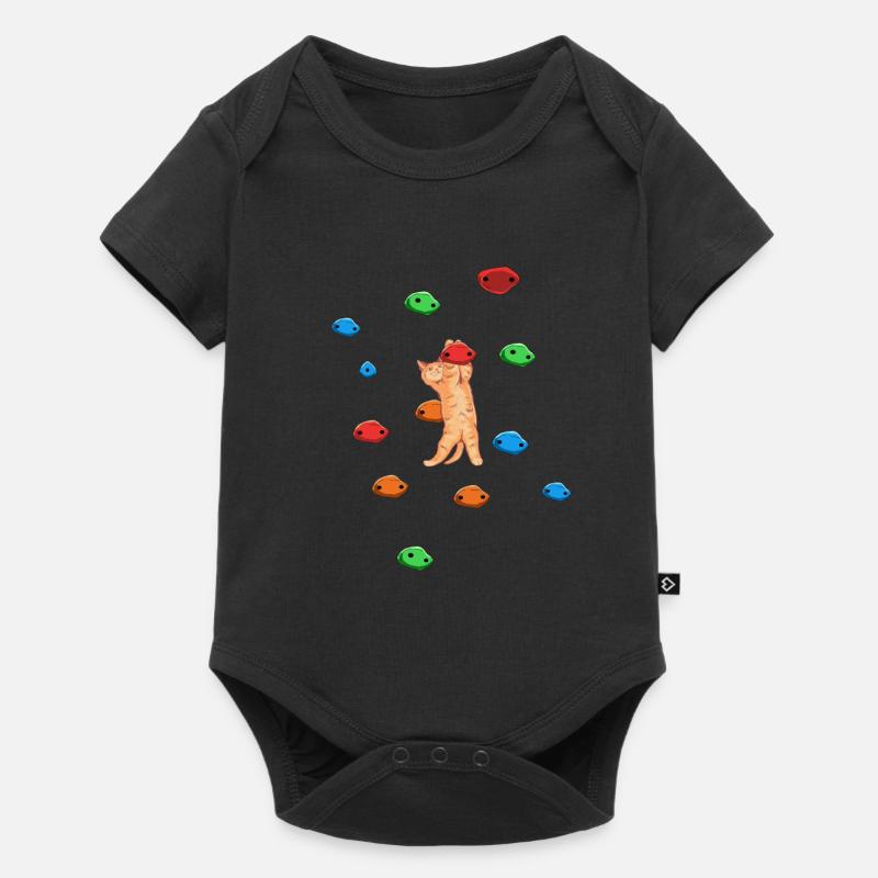 Katze klettern Kletterer Kletter Geschenk - Baby Premium Kurzarmbody - Schwarz