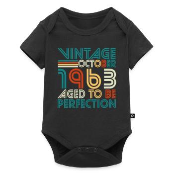 1963 In October Vintage Perfection - Baby Premium short-sleeve bodysuit - black - Front