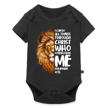 Je peux faire des choses Christian Lion Citation - Body à manches courtes Premium Bébé - noir - Devant