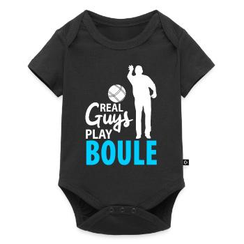 Pétanque Pétanque Pétanque Pétanque Hommes Hommes Garçons - Body à manches courtes Premium Bébé - noir - Devant