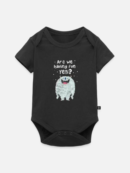 Yeti - Baby Premium Kurzarmbody - Schwarz