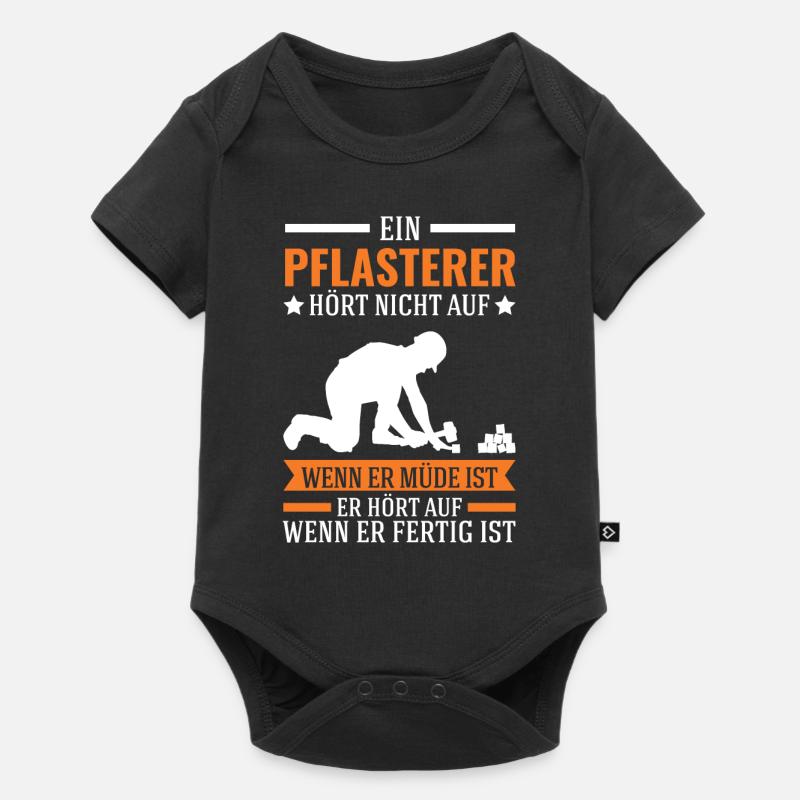 Pflasterer Spruch Steinsetzer Pflastersetzer - Baby Premium Kurzarmbody - Schwarz
