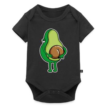 Avocado Ass Scratch Butt Avocado Lover Vegan - Baby Premium Kurzarmbody - Schwarz - Vorne