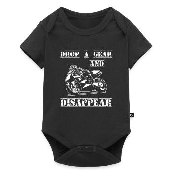 Drop a Gear And Disappear Motorcycle Biker - Baby Premium short-sleeve bodysuit - black - Front
