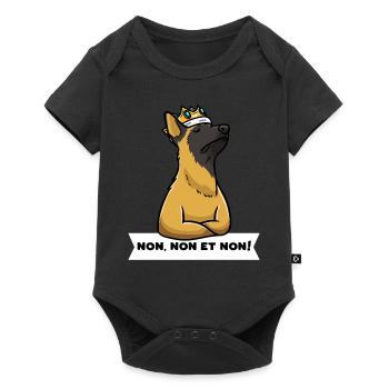 Chien Berger Belge Malinois Têtu - Body à manches courtes Premium Bébé - noir - Devant