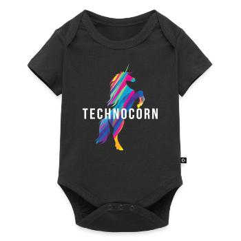 Technocorn Repeat Festival EDM Music - Baby Premium short-sleeve bodysuit - black - Front