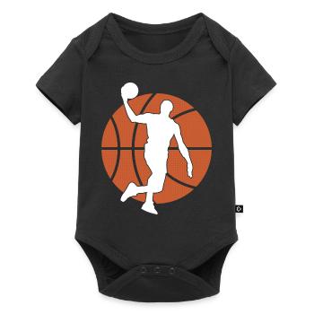 Basketball Graphique De Basket Ball Evolution - Body à manches courtes Premium Bébé - noir - Devant