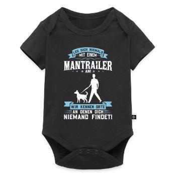 Suchhund Findehund Fährtenhund Mantrailer - Baby Premium Kurzarmbody - Schwarz - Vorne