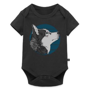 Husky Dogs Animal Motif Animal Face Animal Print - Baby Premium short-sleeve bodysuit - black - Front