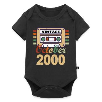 21st Birthday Gift October 2000 - Baby Premium short-sleeve bodysuit - black - Front