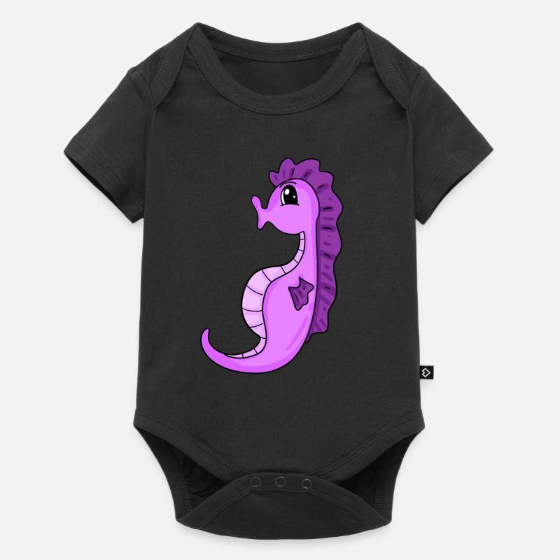 Hippocampe Hippocampe - Body à manches courtes Premium Bébé - noir