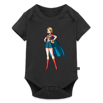 J’enseigne à l’école maternelle quel est votre super-héros super-puissant - Body à manches courtes Premium Bébé - noir - Devant