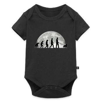 Parson Russell Terrier Evolution Moon - Baby Premium short-sleeve bodysuit - black - Front