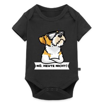 Sturer Kromfohrländer Hund lustig - Baby Premium Kurzarmbody - Schwarz - Vorne