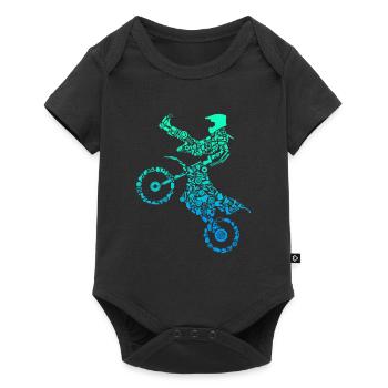 Motocross Supermoto Moto Dirt - Body à manches courtes Premium Bébé - noir - Devant