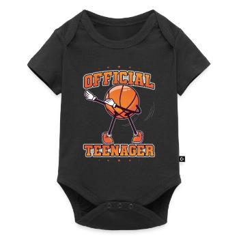 Officiel Adolescent 13ème Anniversaire Dabbing Basketball - Body à manches courtes Premium Bébé - noir - Devant