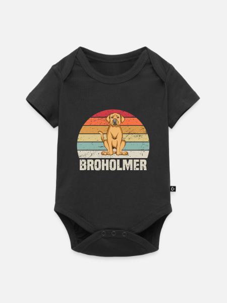 Broholmer - Baby Premium Kurzarmbody - Schwarz
