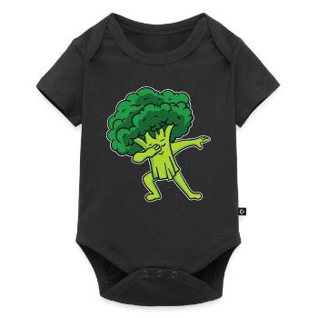 Brocoli Légumes Végétalien Végétarien Dabbing Dab Danse - Body à manches courtes Premium Bébé - noir - Devant