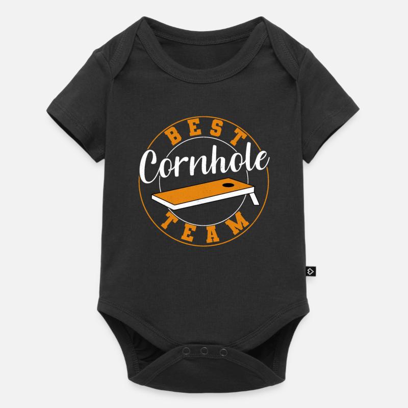 Meilleure équipe Cornhole Cornhole - Body à manches courtes Premium Bébé - noir