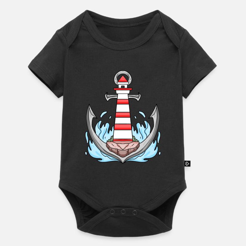 Phare d’Anchor - Body à manches courtes Premium Bébé - noir