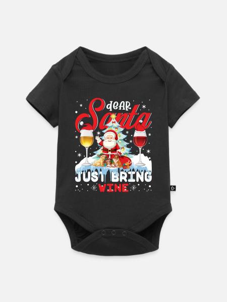 Weihnachten - Dear Santa - Baby Premium Kurzarmbody - Schwarz