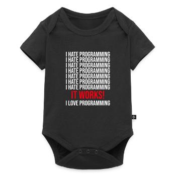 Programmierer Ich Hasse Programmieren - Baby Premium Kurzarmbody - Schwarz - Vorne