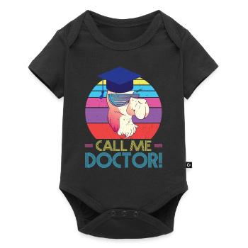 Appelez-moi Docteur Doctorat Étude Lama Alpaga Docteur - Body à manches courtes Premium Bébé - noir - Devant
