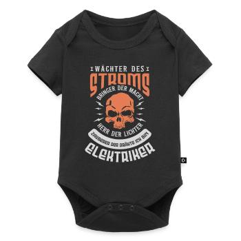 Elektrik - Baby Premium Kurzarmbody - Schwarz - Vorne