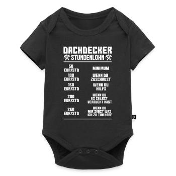 Arbeit & Beruf | Dachdecker Geschenk - Baby Premium Kurzarmbody - Schwarz - Vorne