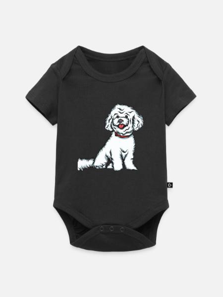 Bichon Frise - Baby Premium Kurzarmbody - Schwarz