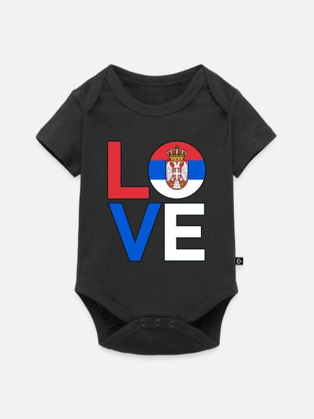 Serbien - Baby Premium Kurzarmbody - Schwarz